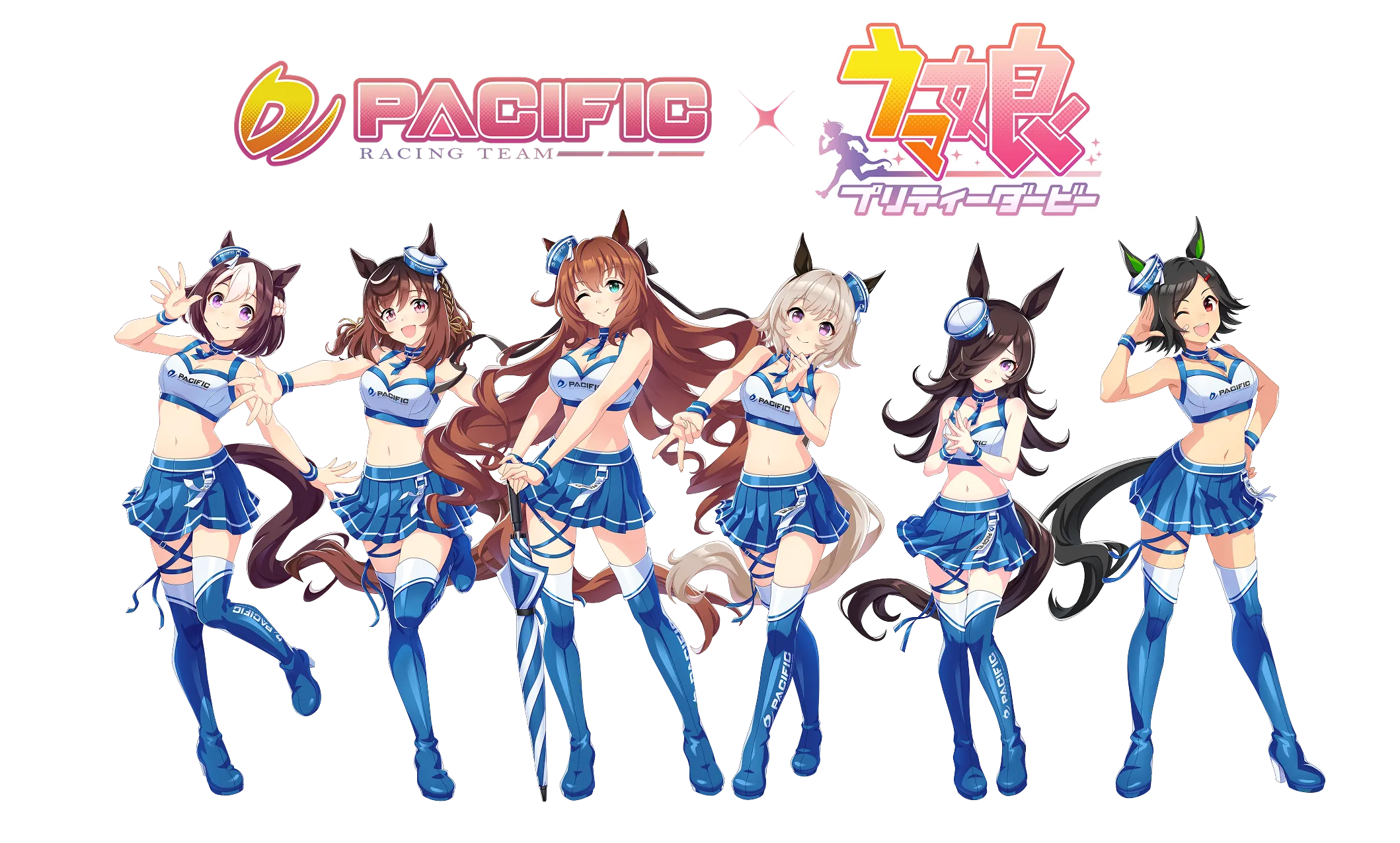 PACIFIC RACING TEAM × ウマ娘 プリティーダービー レースアンバサダーVer.6名のメインビジュアル