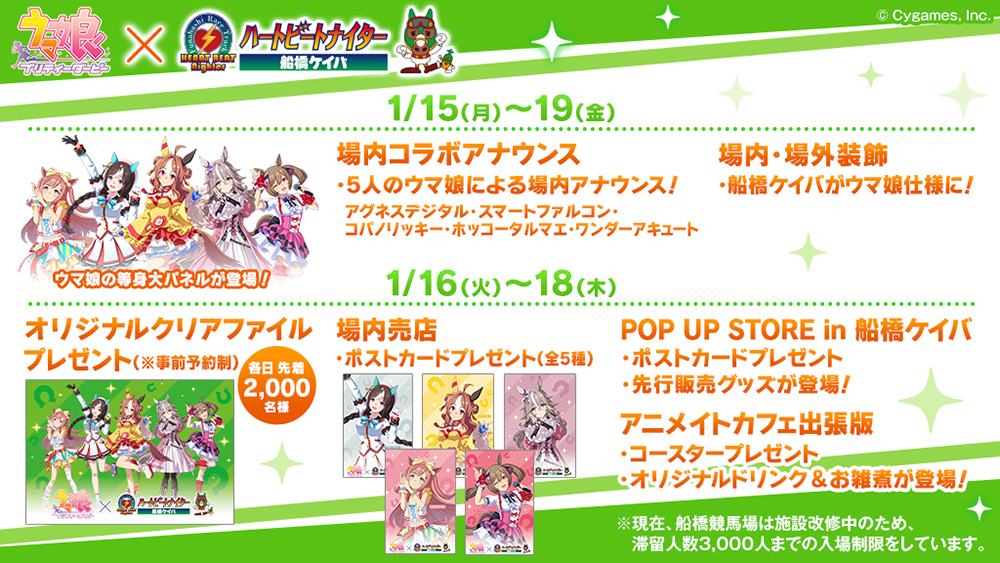 ウマ娘と船橋ケイバの2024年コラボイベント概要画像